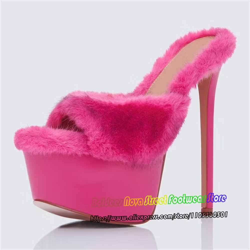Trendy Hot Pink Open Toe Extre - Up Lighting Decor recension och pris