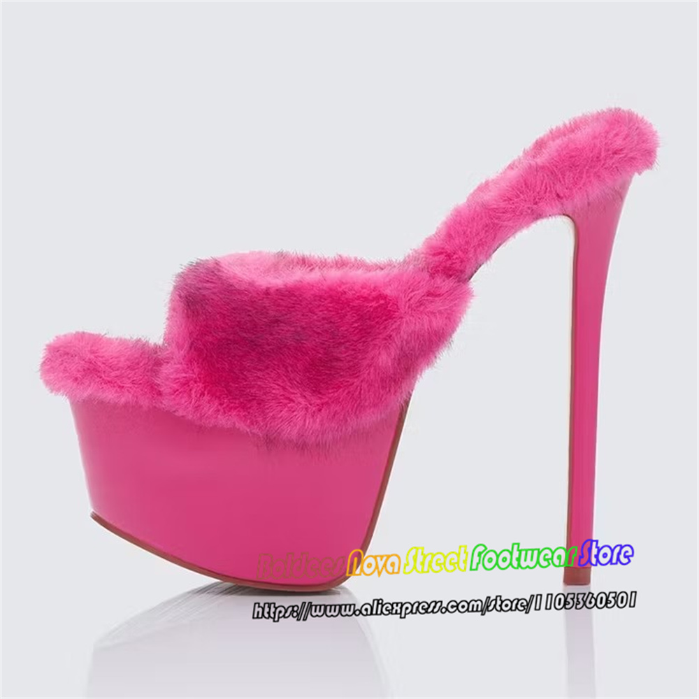 Trendy Hot Pink Open Toe Extre - Up Lighting Decor recension och pris
