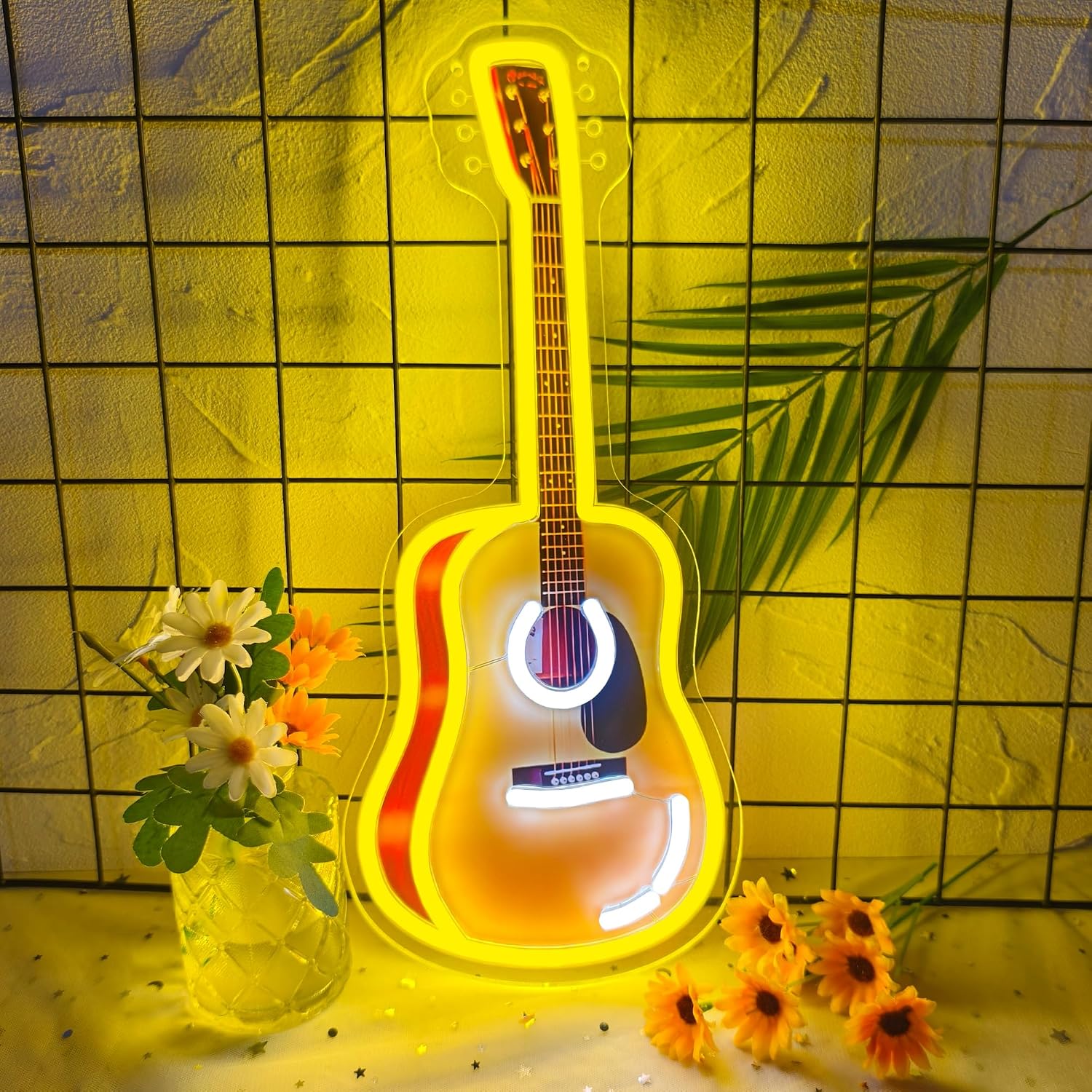 Acoustic Guitar LED Neon Sign  - Lighting Christmas Decor recension och pris